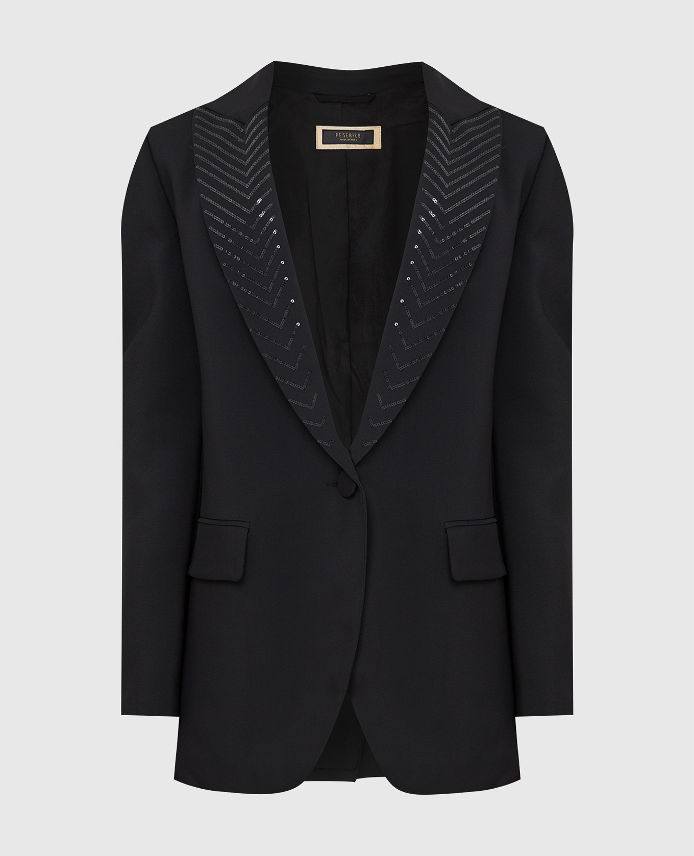 Graphite jacket with sequins peserico