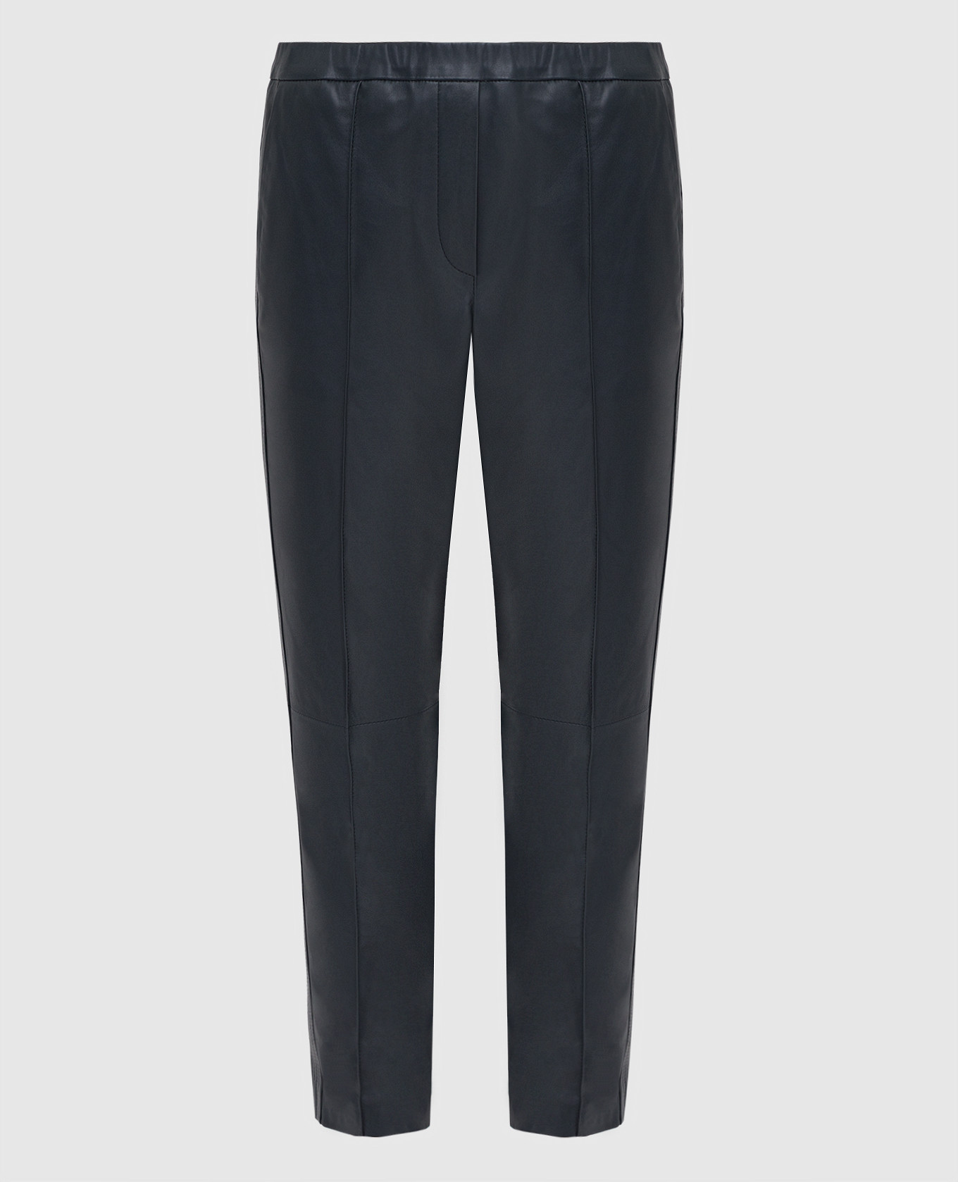 Navy leather pants changeclear yves salomon