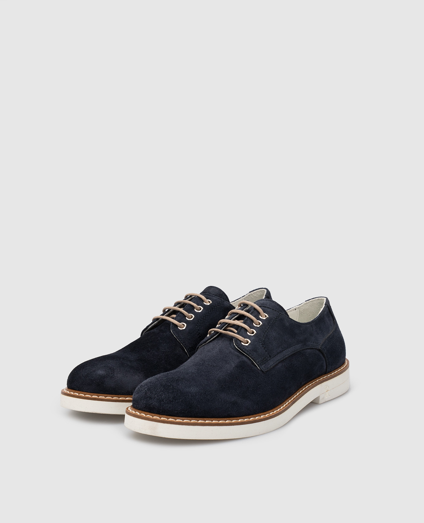 

Kids Navy Suede Derbies Stefano Ricci, Blue