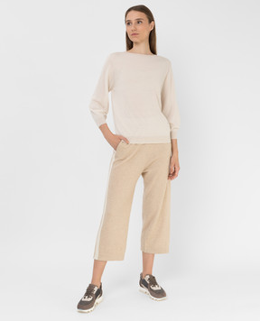 Fabiana Filippi Cashmere cropped trousers with stripes PAD221B620