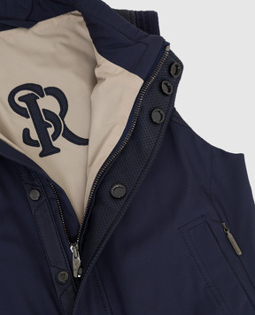 Stefano Ricci Children's silk vest with leather inserts YDJ11000503841