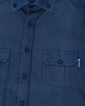 Stefano Ricci Children's dark blue patterned shirt YC002676EX1651