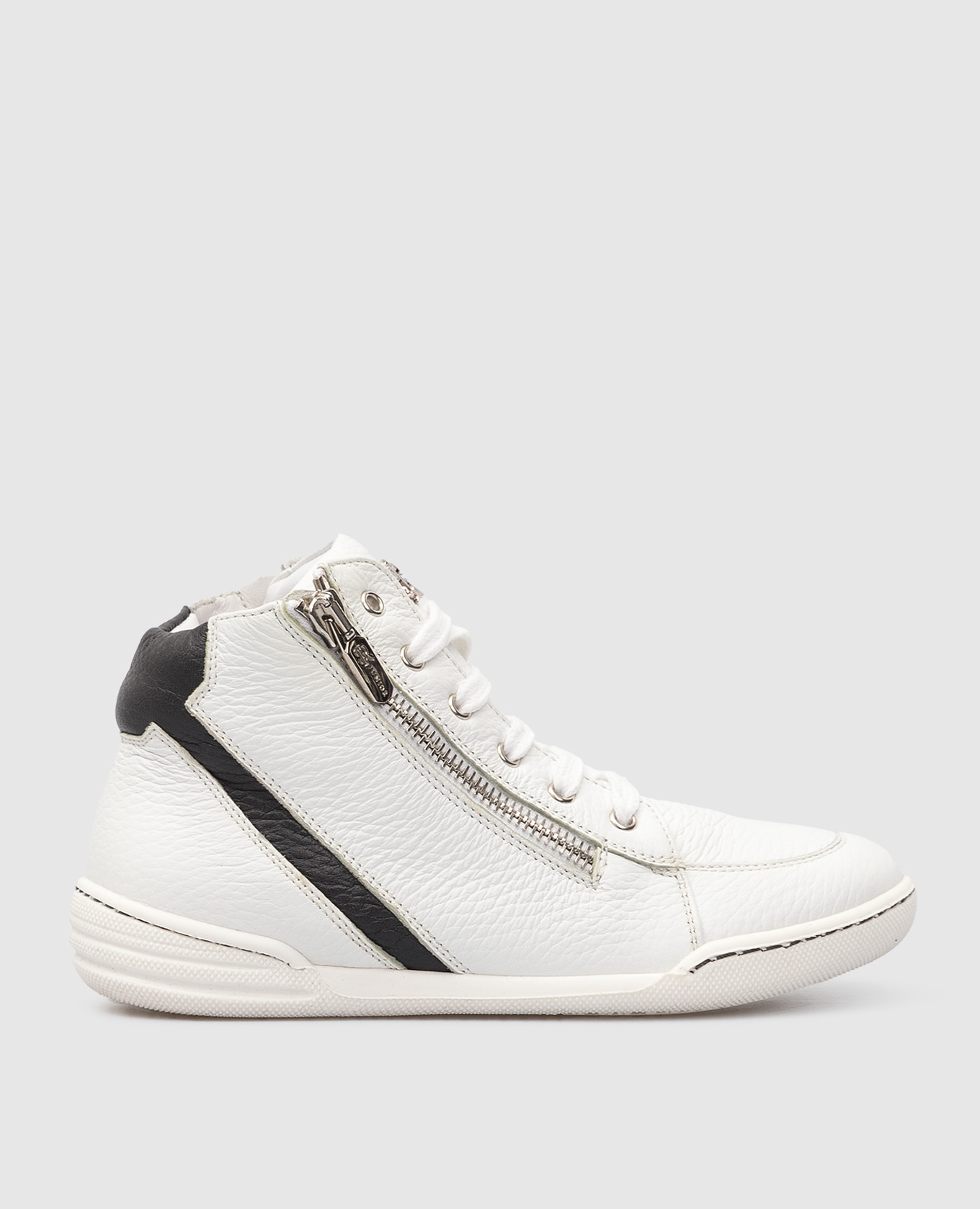 

Kids white leather hi-tops Stefano Ricci, Белый