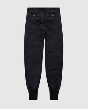 Stefano Ricci Children's graphite velor joggers YAT6S40030RS0002