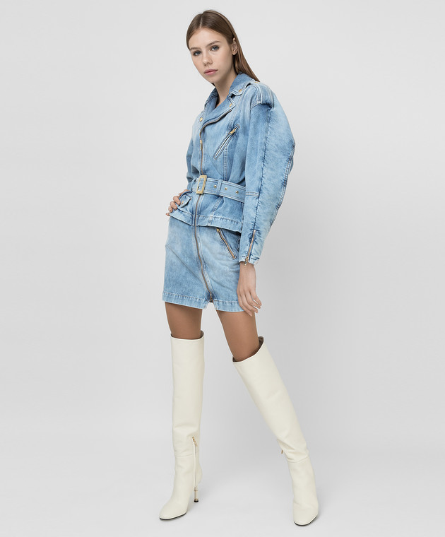 ALEXANDRE VAUTHIER - Washed peplum denim dress 213DR15231530 - shop with  European delivery at Symbol