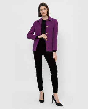 Saint Laurent Purple jacket with lurex 668536Y7D23