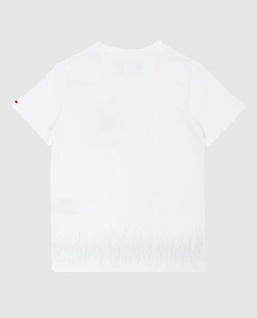 Stefano Ricci Children's white t-shirt with embroidery YNH84001NY803