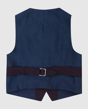 Stefano Ricci Patterned wool vest for children Y1E0100000HC3490