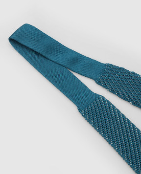 Stefano Ricci Children's turquoise patterned silk tie YCRM3600SETA
