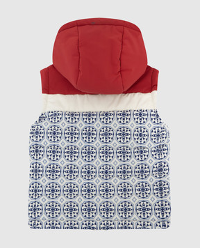 Stefano Ricci Children's blue vest in a pattern YAJ6S40030HN0018