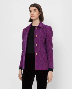 Saint Laurent Purple jacket with lurex 668536Y7D23