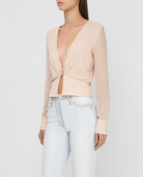 Ermanno Scervino Beige silk blouse D282K713GET
