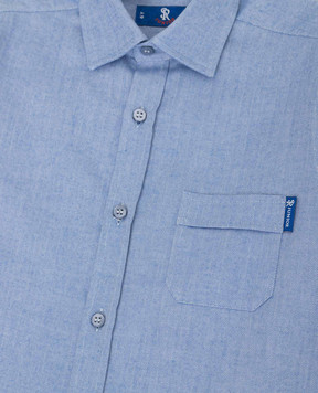 Stefano Ricci Children's dark blue melange shirt YJ003572TE1701