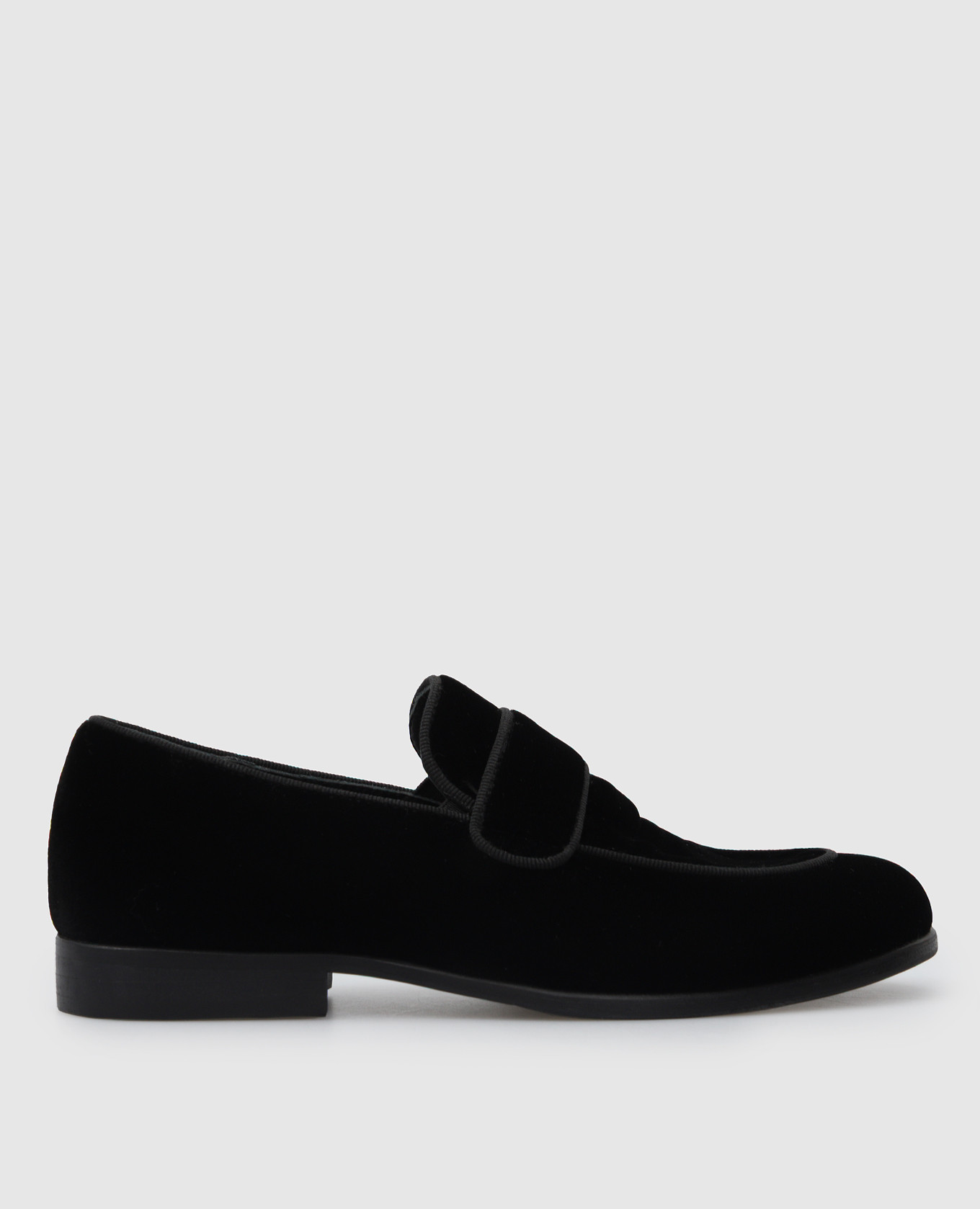 

Children's black velvet loafers Stefano Ricci