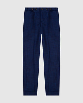Stefano Ricci Children's trousers in patterned wool and silk Y1T9000000HC5114