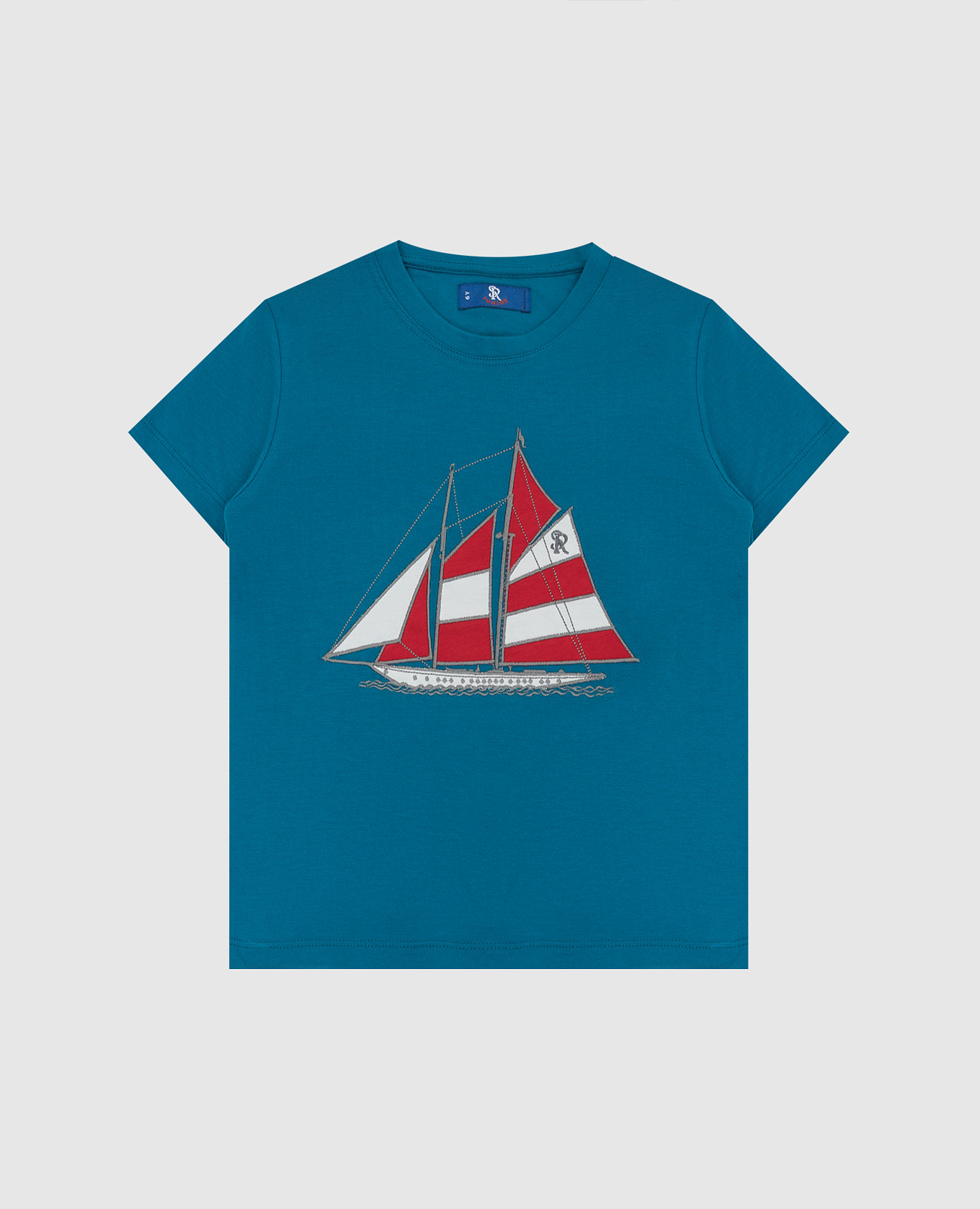 

Children's turquoise t-shirt with embroidery Stefano Ricci, Light blue