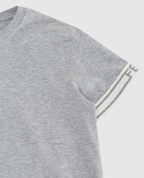 Fendi Children's gray t-shirt with logo JMI3737AJ812