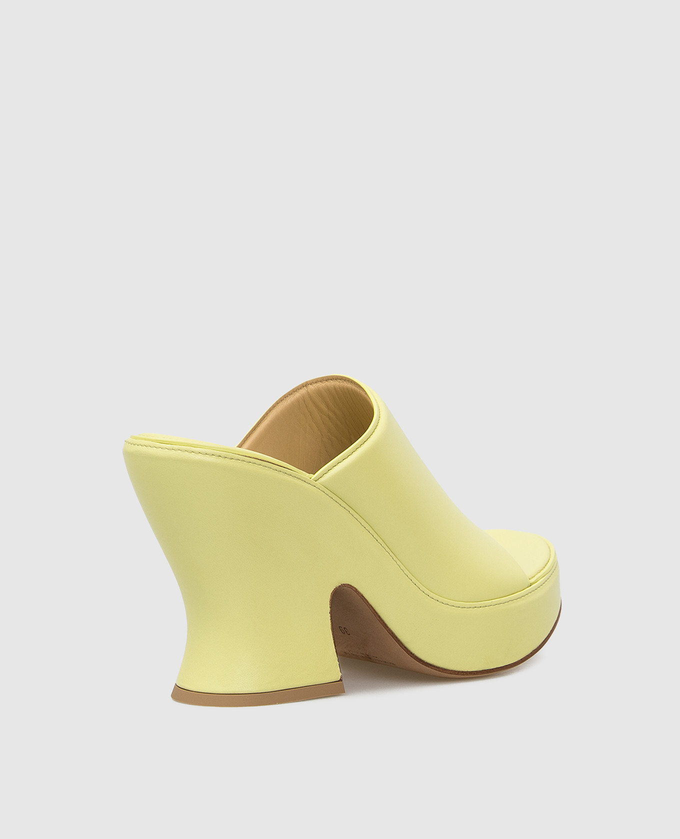 

Yellow Leather Mules Bottega Veneta