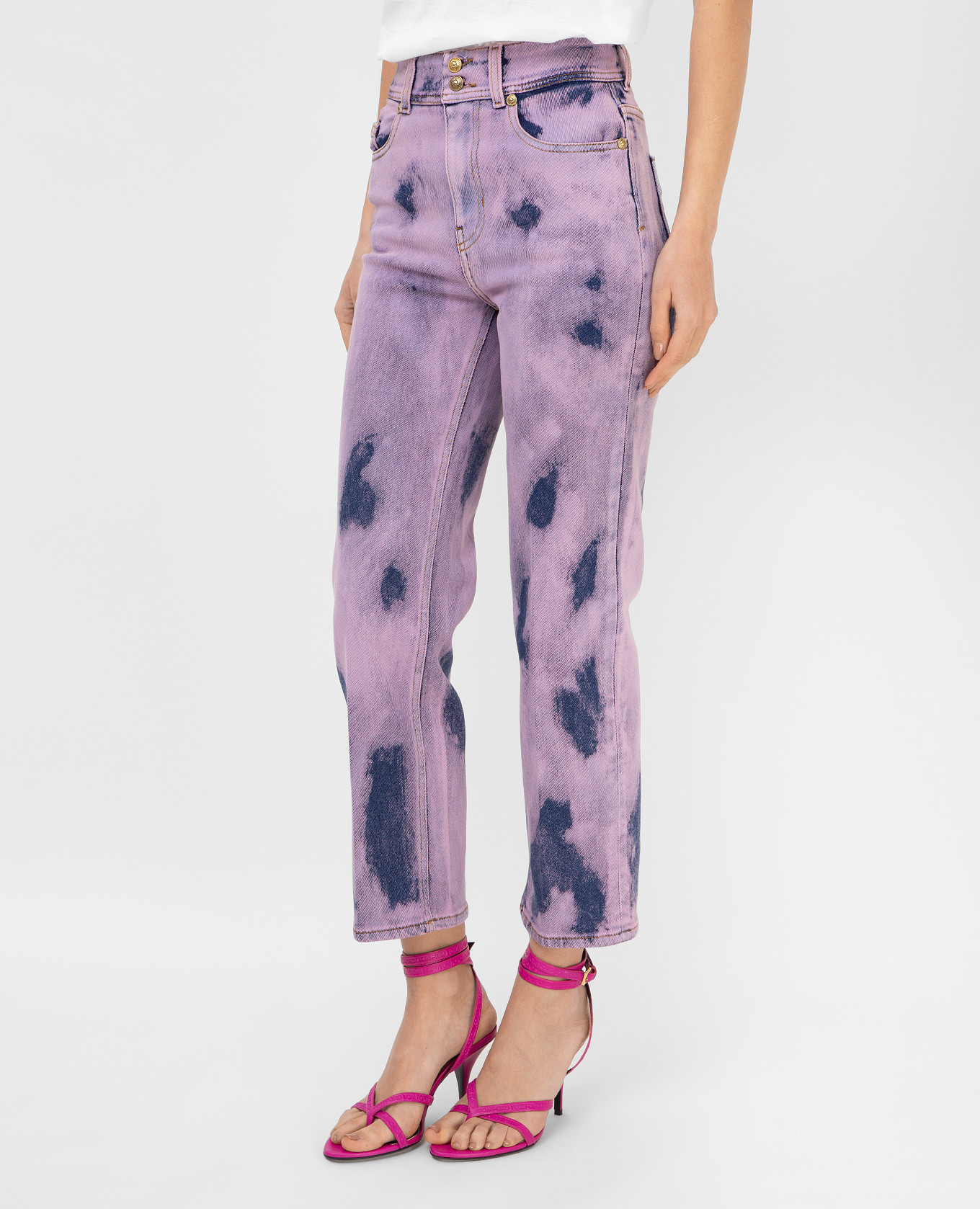 

Lilac tie-dye jeans Versace Jeans Couture, Violet
