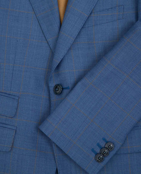 Stefano Ricci Checked wool and cashmere children's suit Y1SF732900HC5088