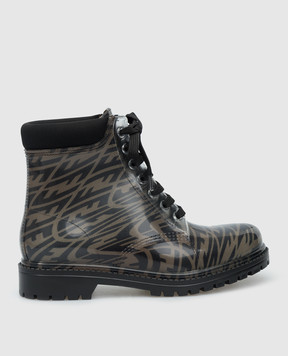 Fendi Children's rubber boots in FF Vertigo print JMR375AE882829