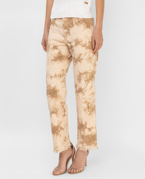 Twinset Tie-dye Cropped Cargo Pants 211TT2541