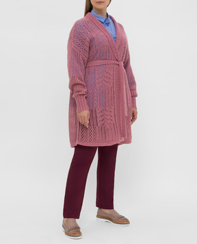 Marina Rinaldi Dark pink cardigan ChangeClear MELASSA