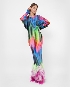 The Attico Ophelia print open back dress 221WCW36P059R