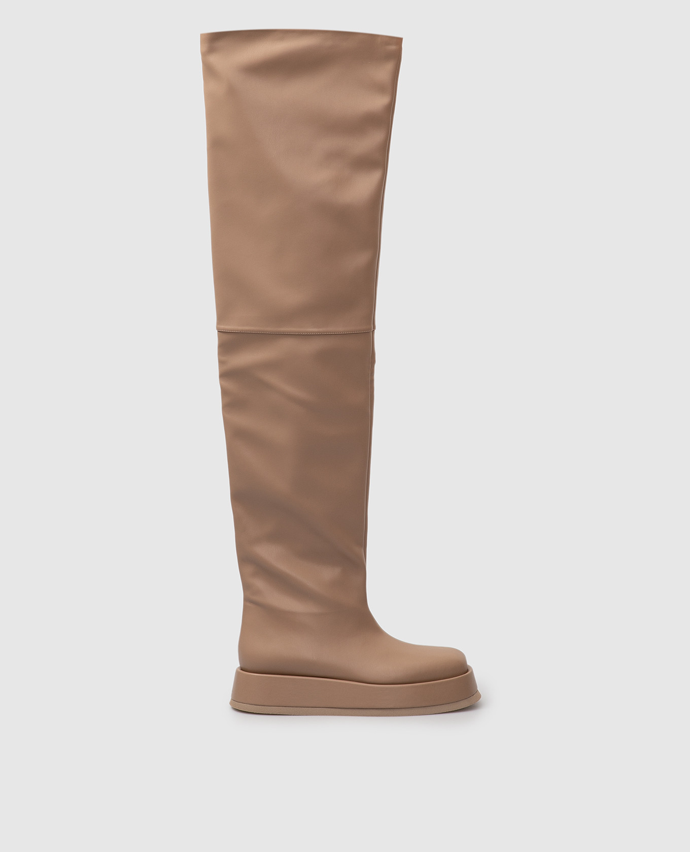 Rosie beige 10 over the knee boots gia borghini