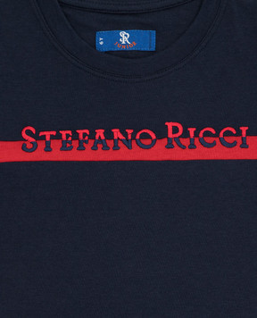 Stefano Ricci Children's T-shirt with logo embroidery YNH0200270803
