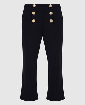 Balmain Navy blue wool trousers SF15088W034