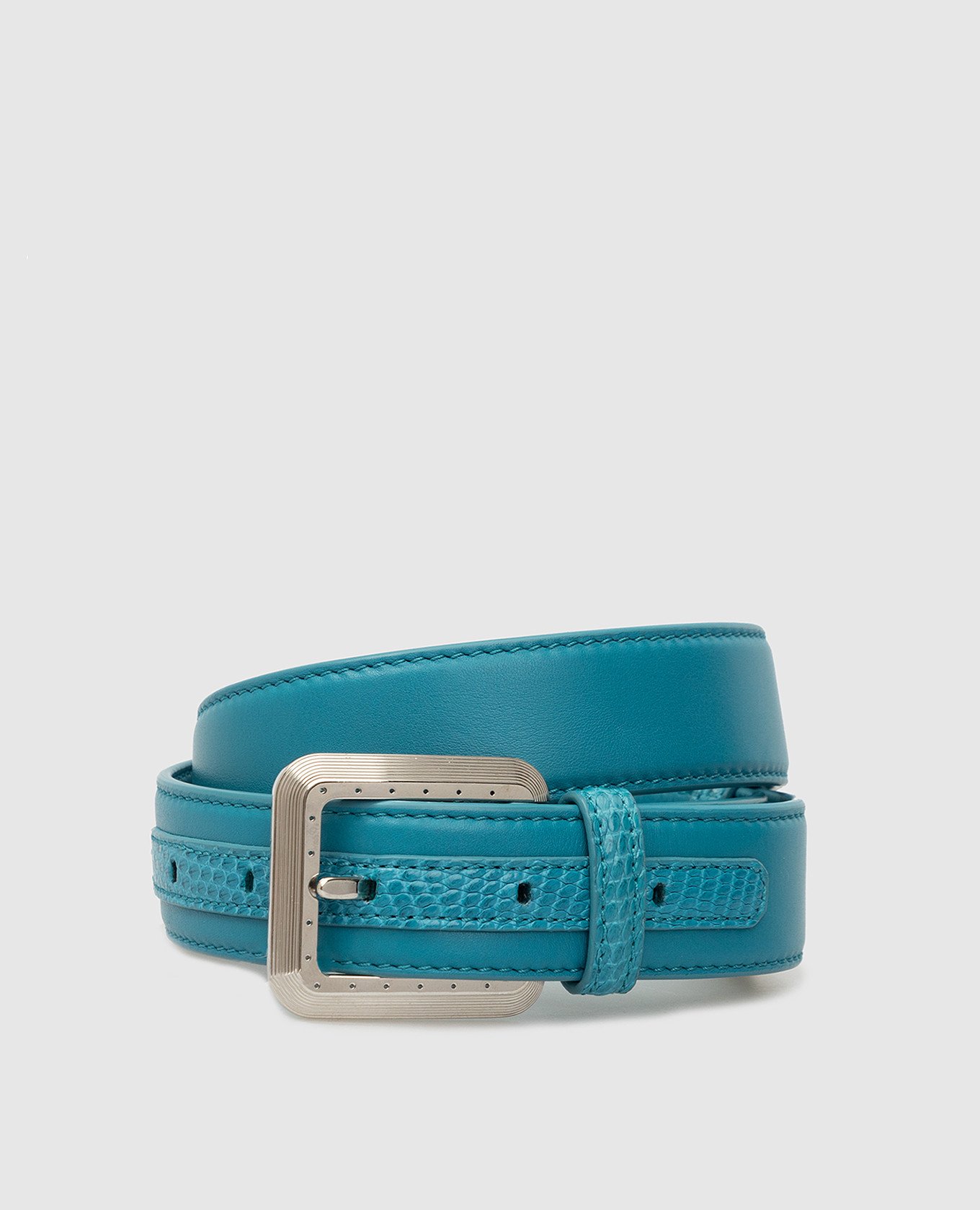 

Children's turquoise leather belt Stefano Ricci, Light blue