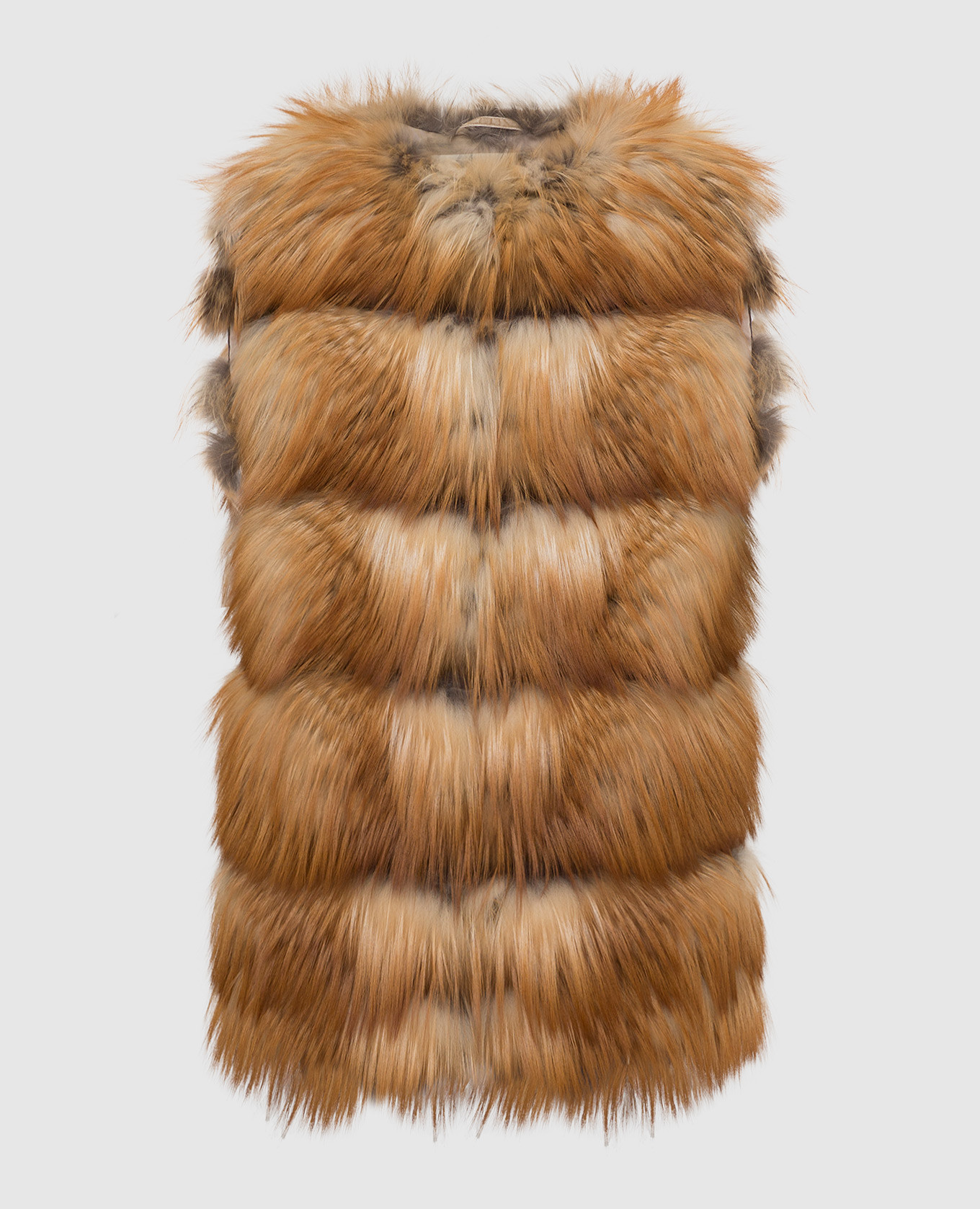 

Orange fox fur vest Florence Mode