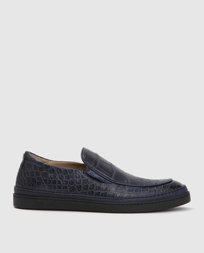 Del Dami Blue alligator shoes 3673