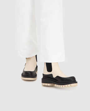 Babe Pay Pls Light Beige Leather Chelsea with Contrast Panel 7733115