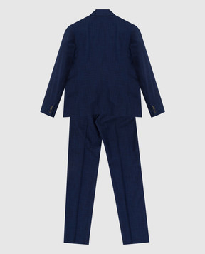 Stefano Ricci Patterned wool and silk children's suit Y1SF732900HC5114