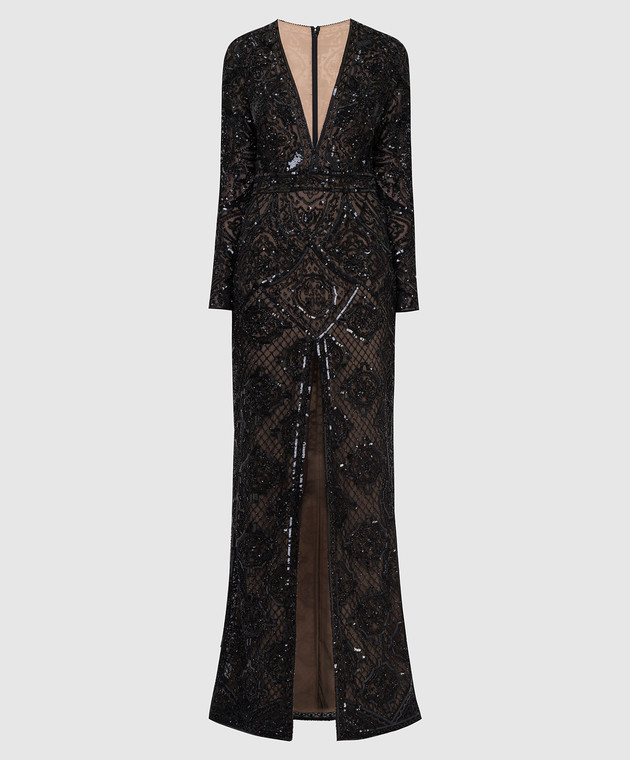 black polka dot dress with lace Kelly B Dress in Black Cascade Lace