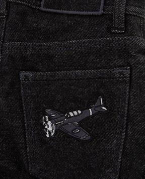 Stefano Ricci Children's jeans with embroidery YST74000401656