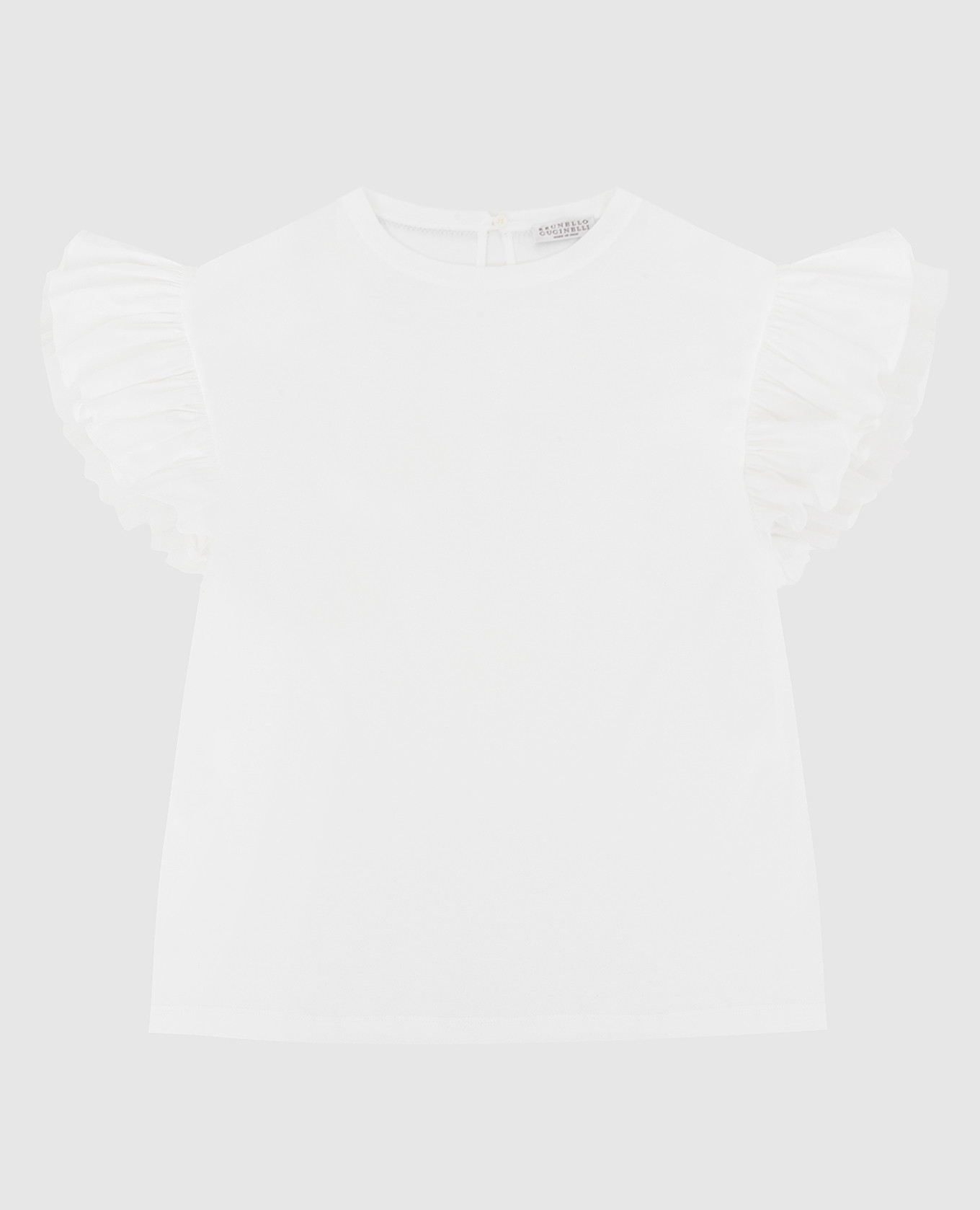 

Children's white t-shirt with ruffles Brunello Cucinelli