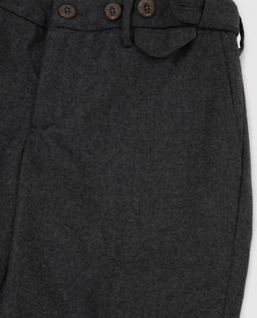 Stefano Ricci Children's dark gray wool trousers Y1T090T000W610