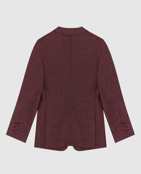 Stefano Ricci Children's burgundy wool and silk jacket Y1RF3712T0HC3992