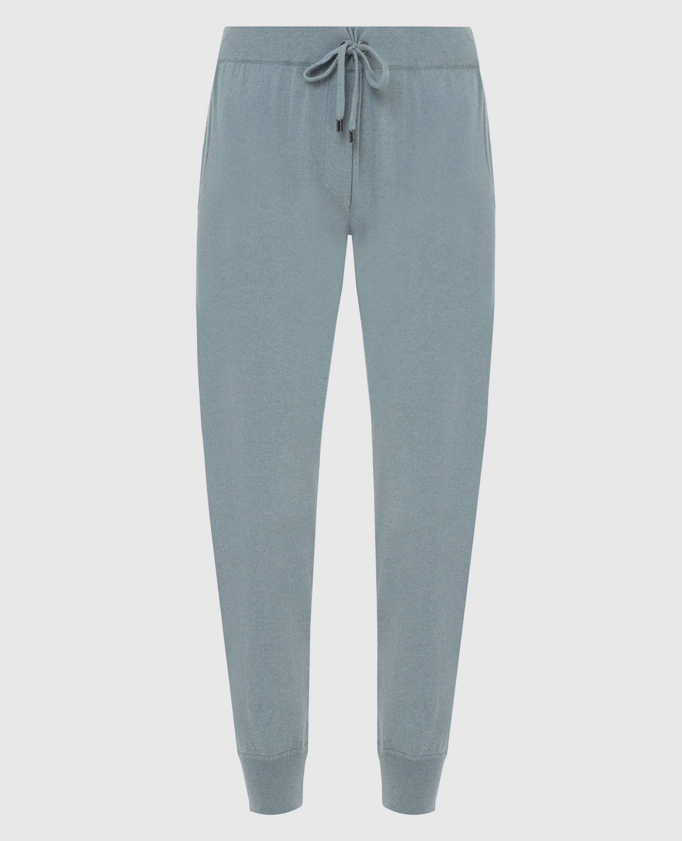 

Light turquoise cashmere joggers with chains Brunello Cucinelli, Голубой