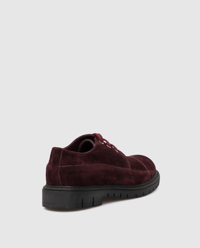 Stefano Ricci Kids Burgundy Suede Derbies YRU11G872SD