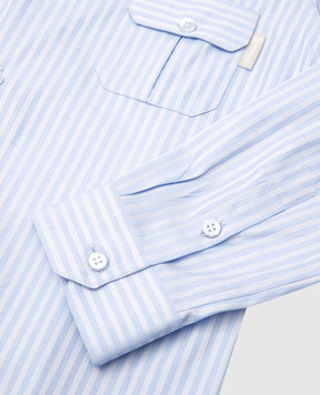 Stefano Ricci Children's blue striped shirt YC003561LJ1758
