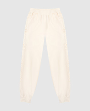 Ermanno Scervino Children's joggers with lace stripes ESFPA018FE147XXSS