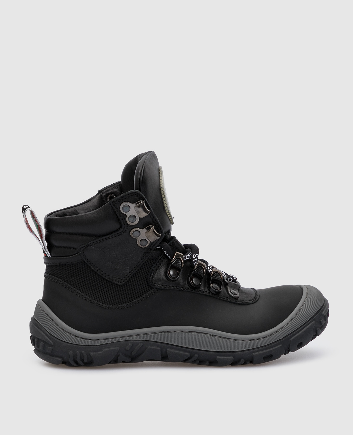Children's black boots with emblem stefano ricci