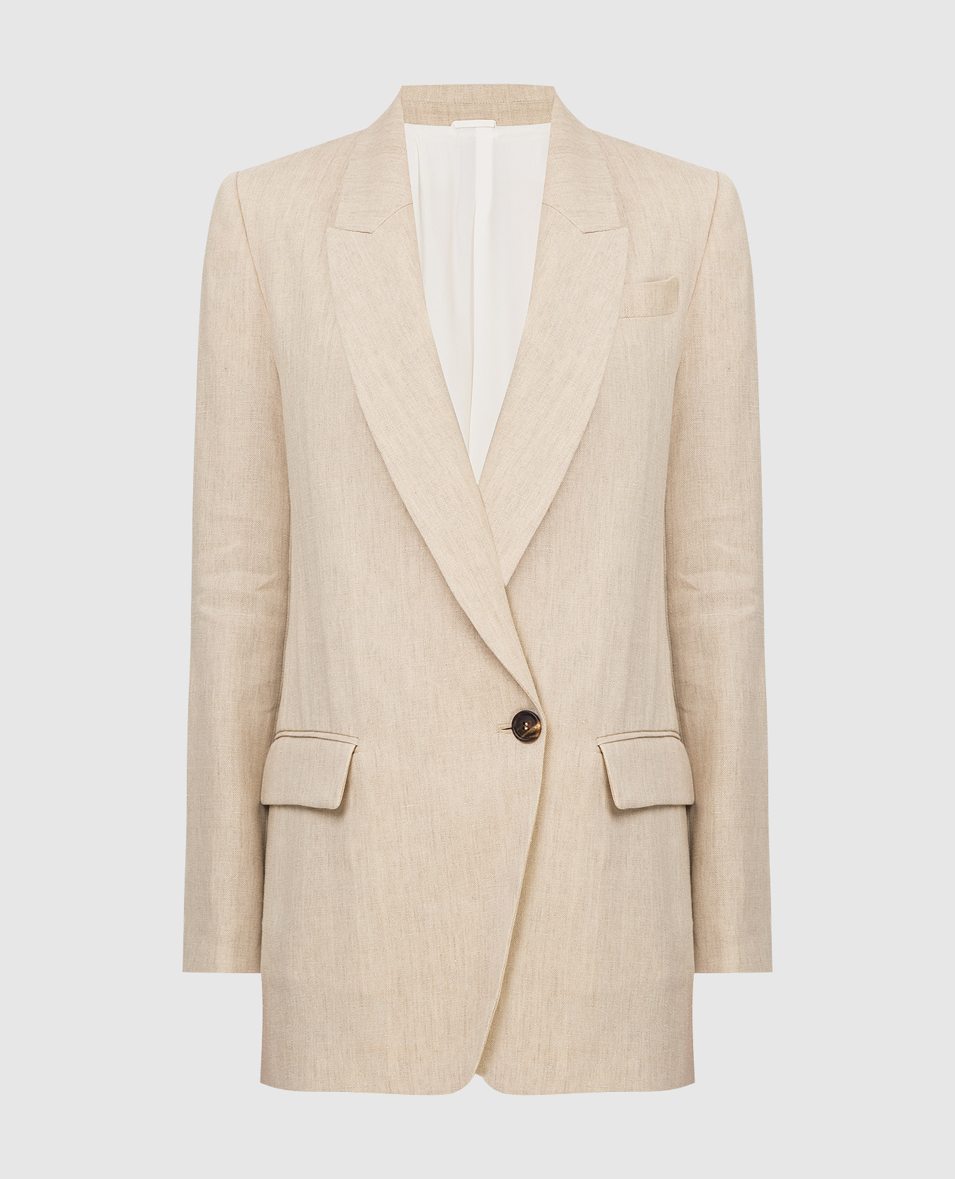 Light beige linen jacket brunello cucinelli