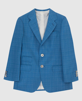 Stefano Ricci Children's light blue wool jacket Y1RF371T01HC3605