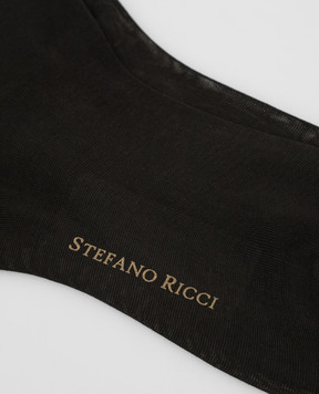 Stefano Ricci Dark brown socks C009UN0006C009UN