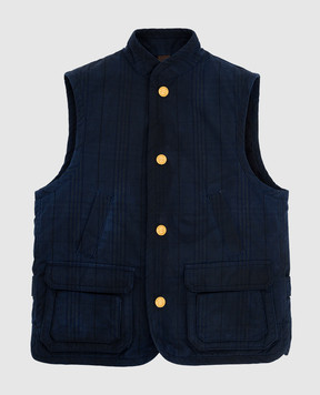 Stefano Ricci Children's dark blue vest YXJ6K00020HTCERA